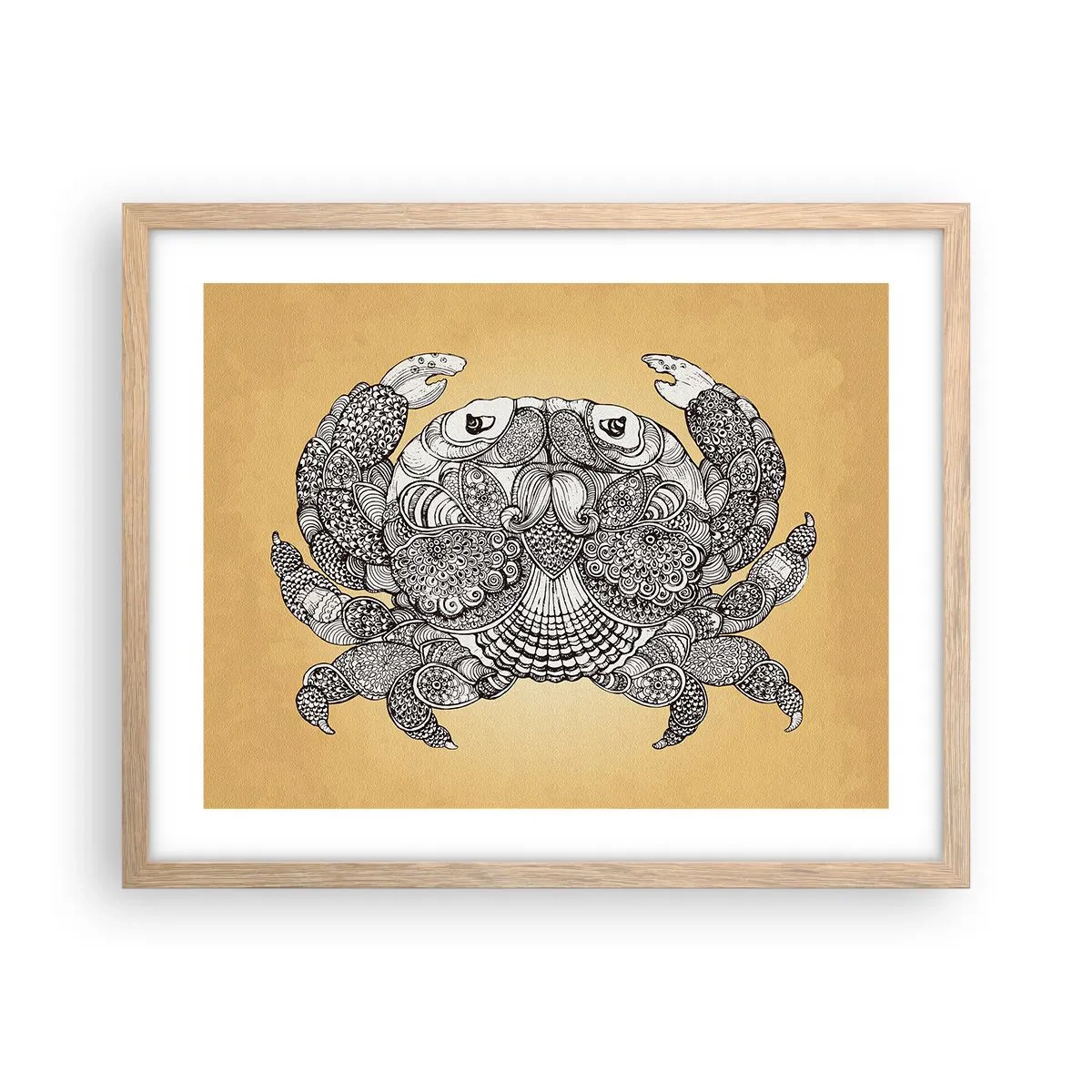 Poster in cornice rovere chiaro - I racconti del granchio - 50x40 cm