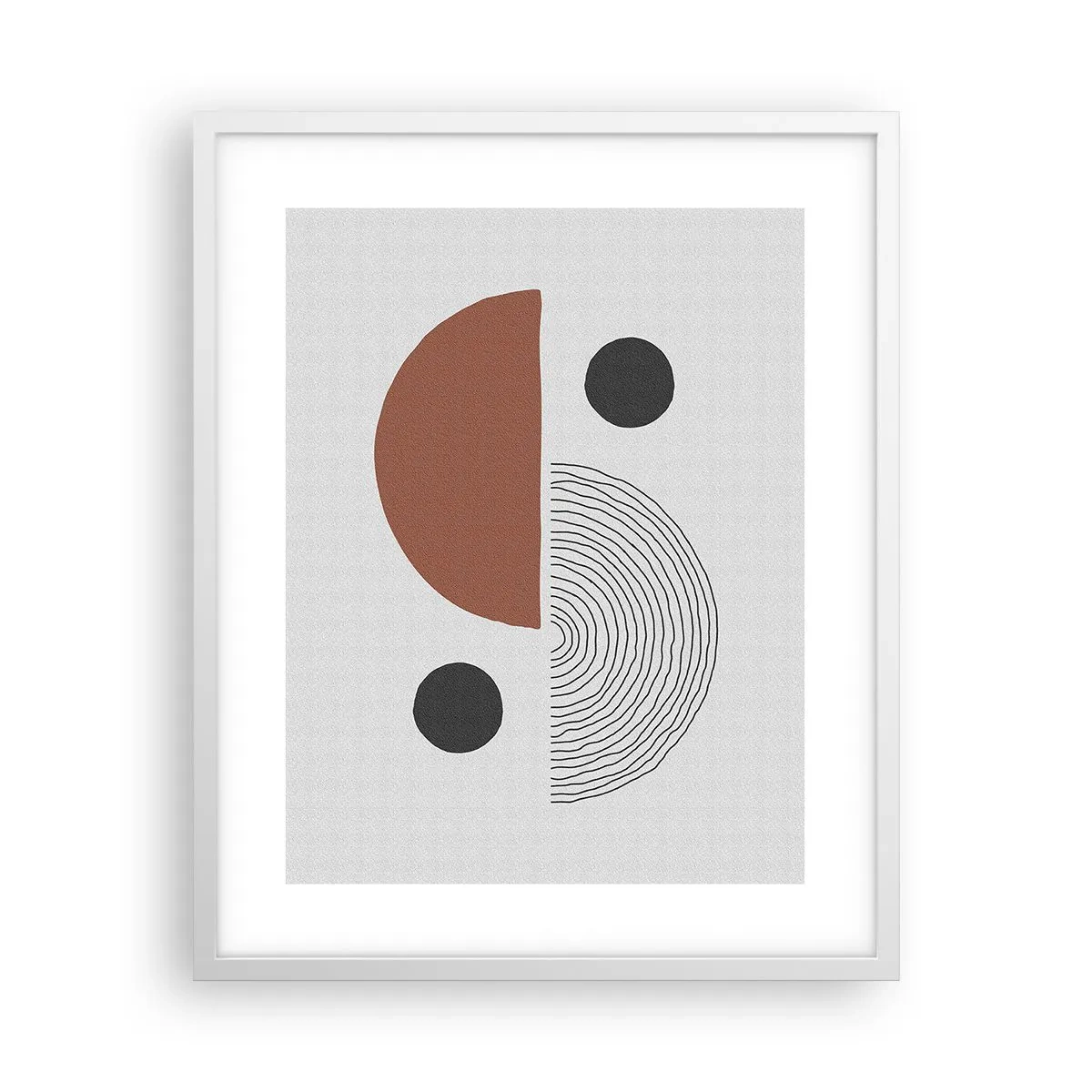 Poster in cornice bianca - La perfezione del cerchio - 40x50 cm