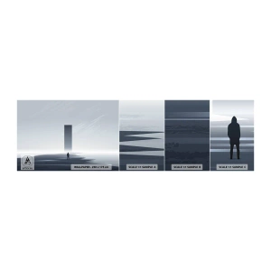 Campione di Fotomurale Adesivo Deluxe Sticker - Opportunità o minaccia? - Minimalismo, Moderno, Solitudine - 100x30 cm