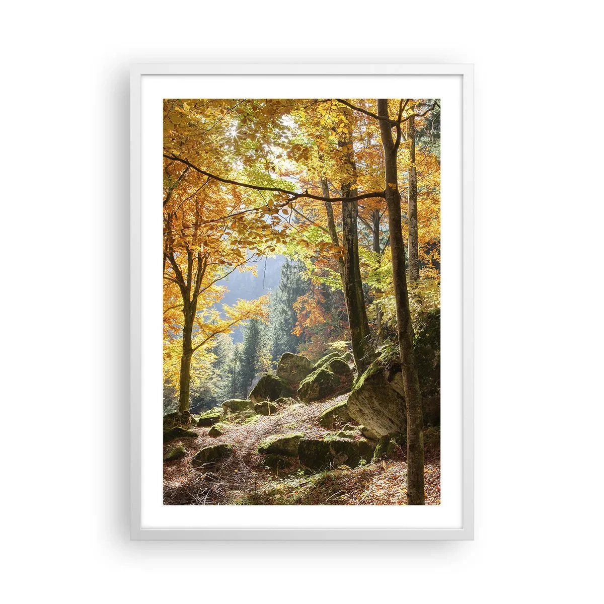 Poster in cornice bianca - Il tempo del riposo - 50x70 cm