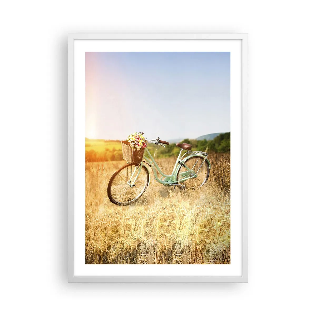 Poster in cornice bianca - Resto qui un attimo - 50x70 cm