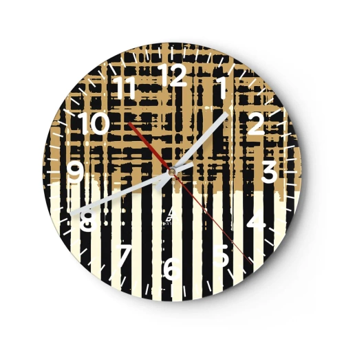 Orologio da parete - Orologio in Vetro - Astrazione architettonica - 30x30 cm