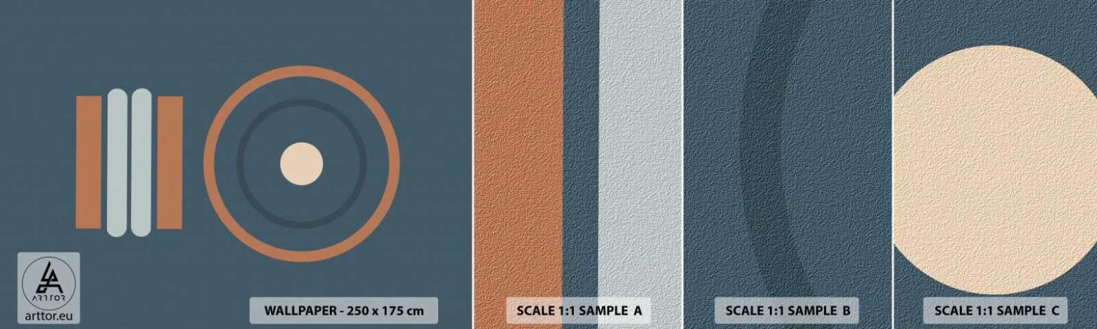 Campione di Fotomurale Adesivo Deluxe Sticker - L'essenza delle cose - Astrazione, Pezzo, Grafica - 100x30 cm