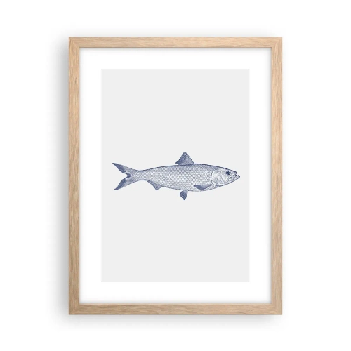 Poster in cornice rovere chiaro - Un saluto dai mari del nord - 30x40 cm