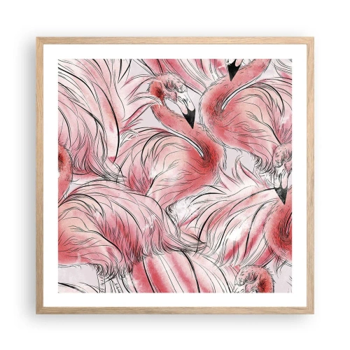 Poster in cornice rovere chiaro - Corpo di ballo alato - 60x60 cm