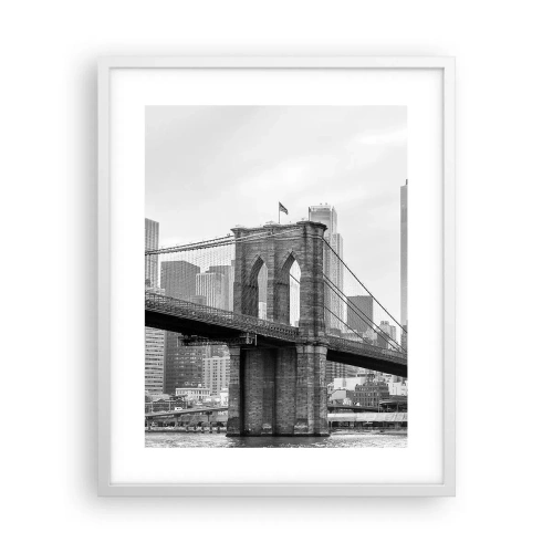 Poster in cornice bianca - Atmosfera di New York - 40x50 cm