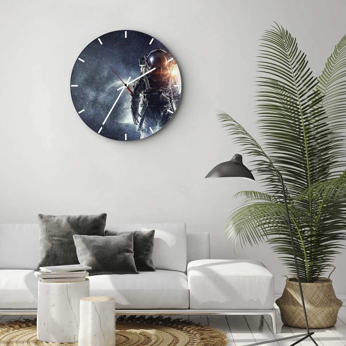 Orologio da parete - Orologio in Vetro - Avventura nello spazio - 40x40 cm