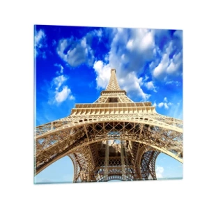 Quadro su vetro - Toccare il cielo e le nuvole - 30x30 cm