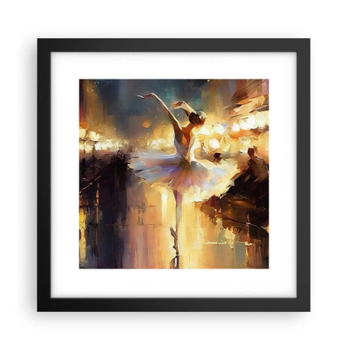 Poster in cornice nera - Miracolo nella strada - 30x30 cm