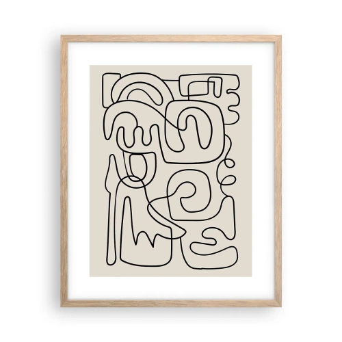 Poster in cornice rovere chiaro - Segui il percorso - 40x50 cm