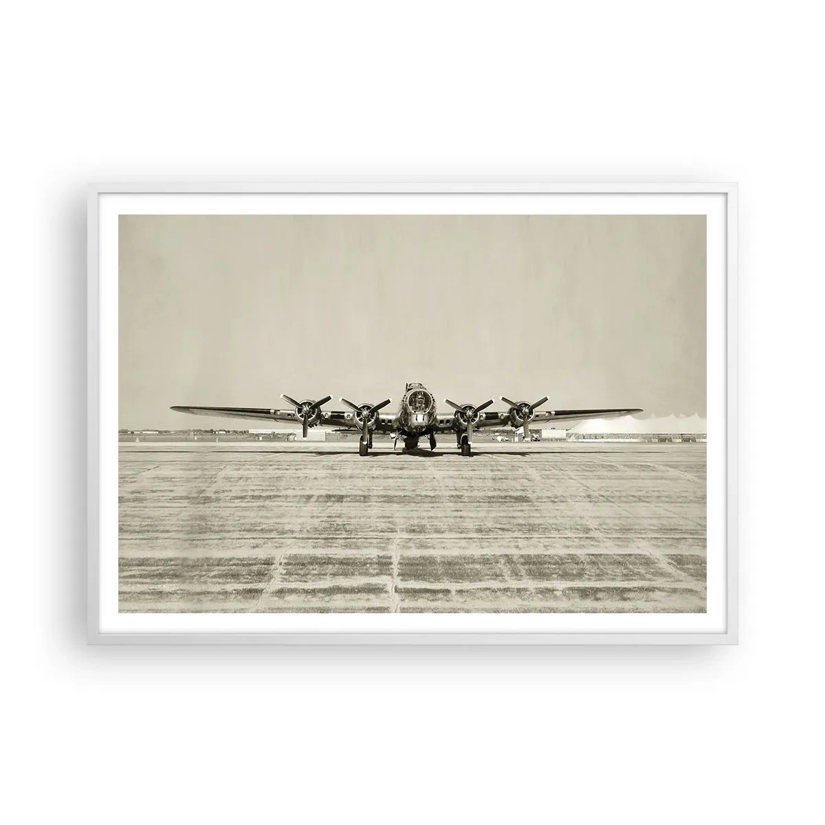 Poster in cornice bianca - Pronto come sempre - 100x70 cm