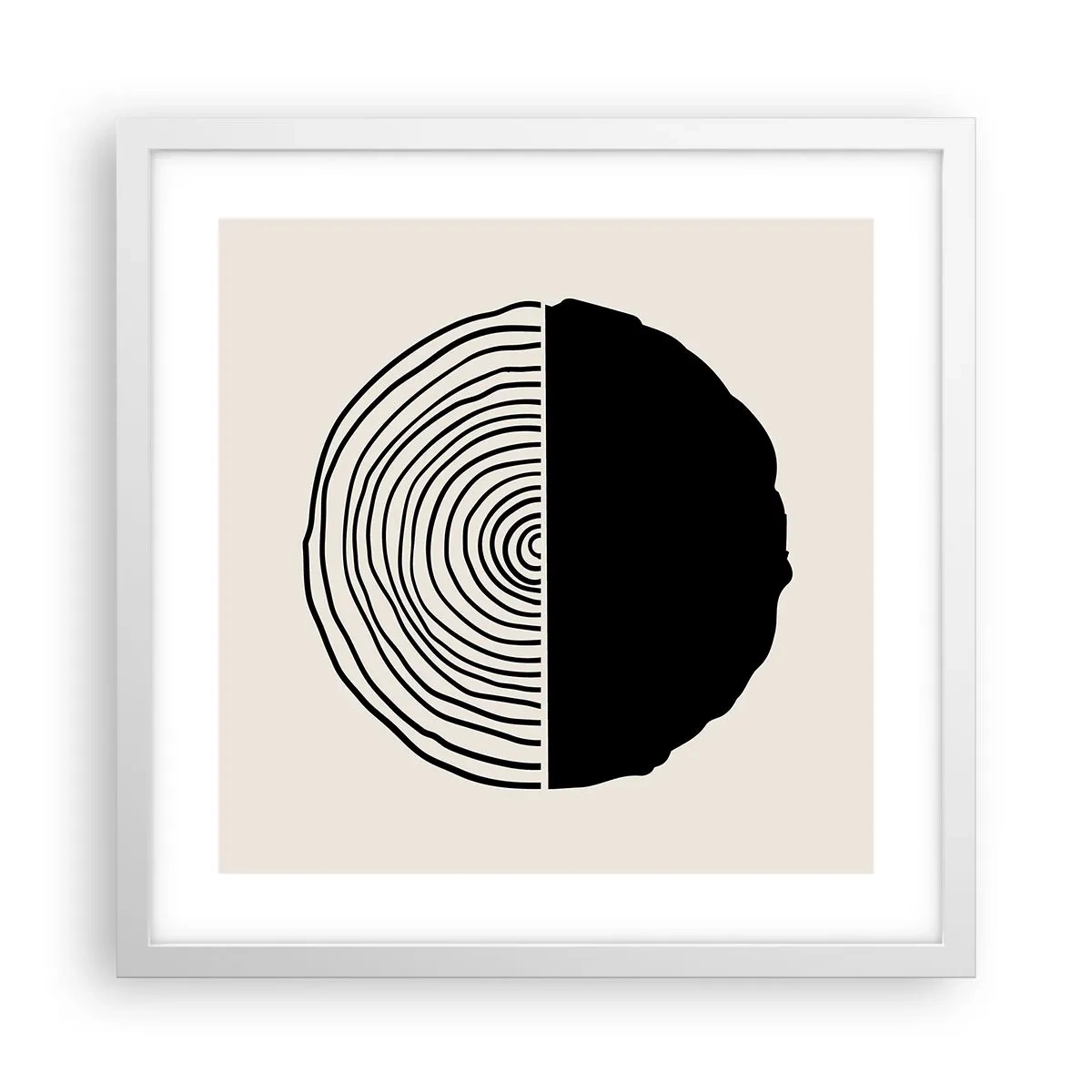 Poster in cornice bianca - A metà - 40x40 cm