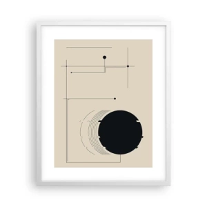 Poster in cornice bianca - Composizione elastica e dinamica - 40x50 cm