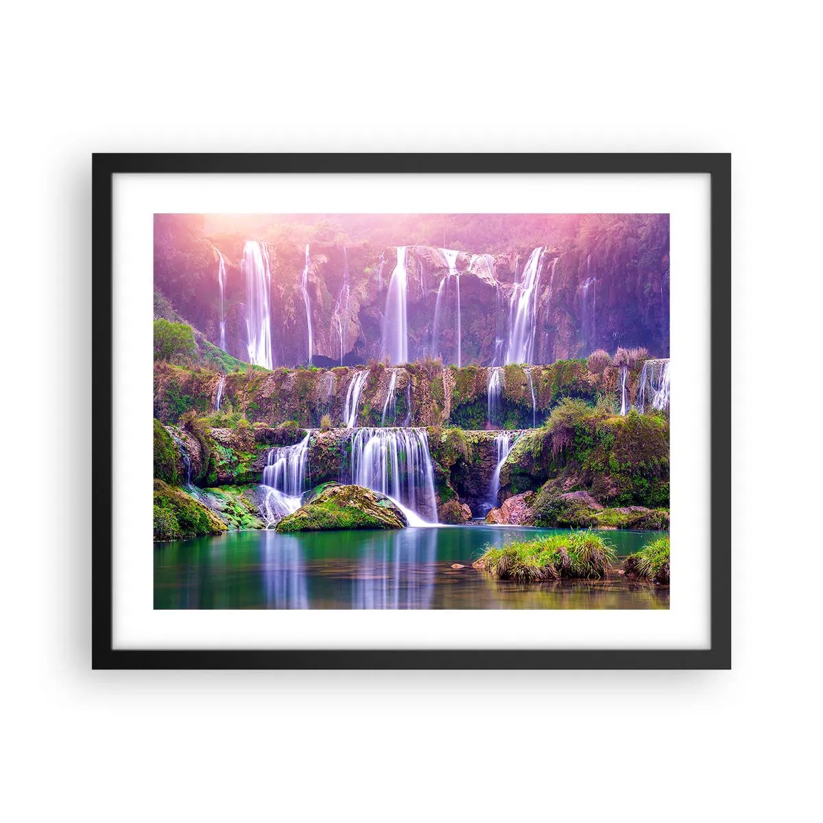 Poster in cornice nera - La scala verso il cielo - 50x40 cm