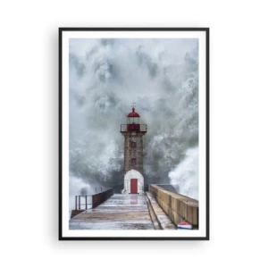 Poster in cornice nera - Fragore delle acque, rumore di tempesta - 70x100 cm