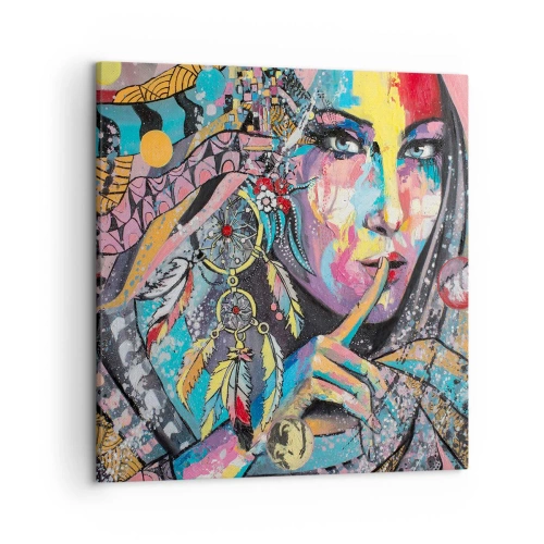 Quadro su tela - Stampe su Tela - Taci, finché capirai - 50x50 cm
