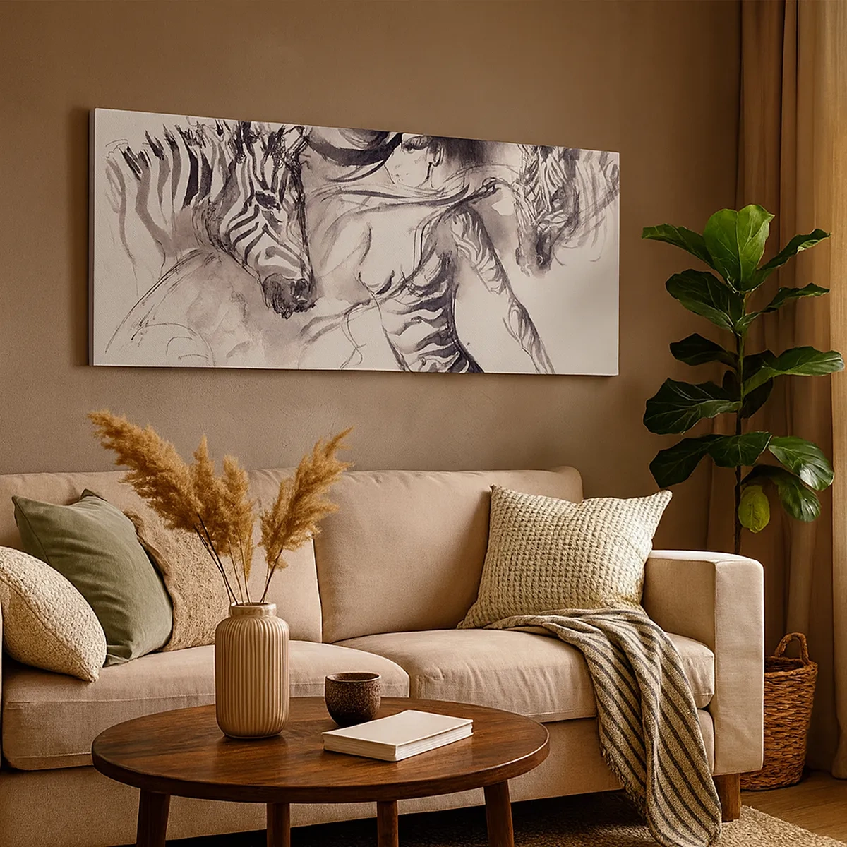 Quadro su tela - Stampe su Tela - Ballando con le zebre - 30x30 cm