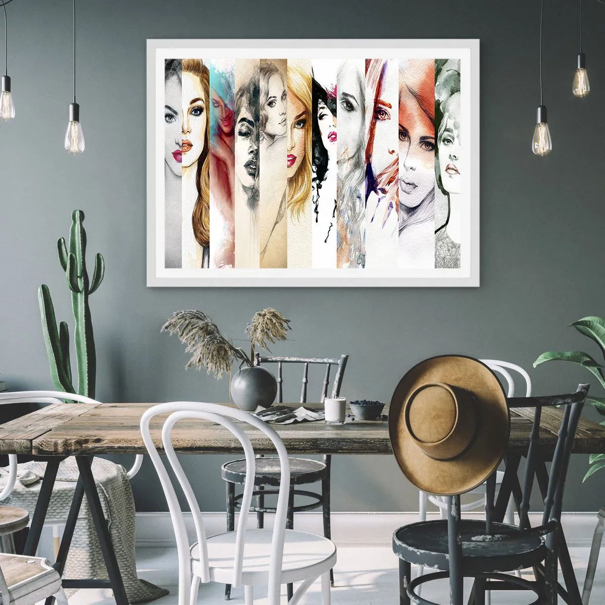 Poster in cornice bianca - E sei sempre tu - 50x40 cm