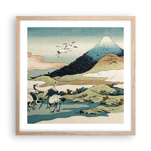 Poster in cornice rovere chiaro - Nello spirito giapponese - 50x50 cm