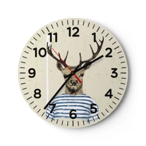 Orologio da parete - Orologio in Vetro - Mi piacciono le camicie a righe! - 30x30 cm