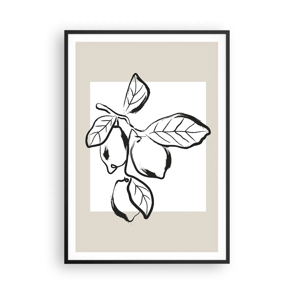 Poster in cornice nera - Dove i limoni maturano... - 70x100 cm