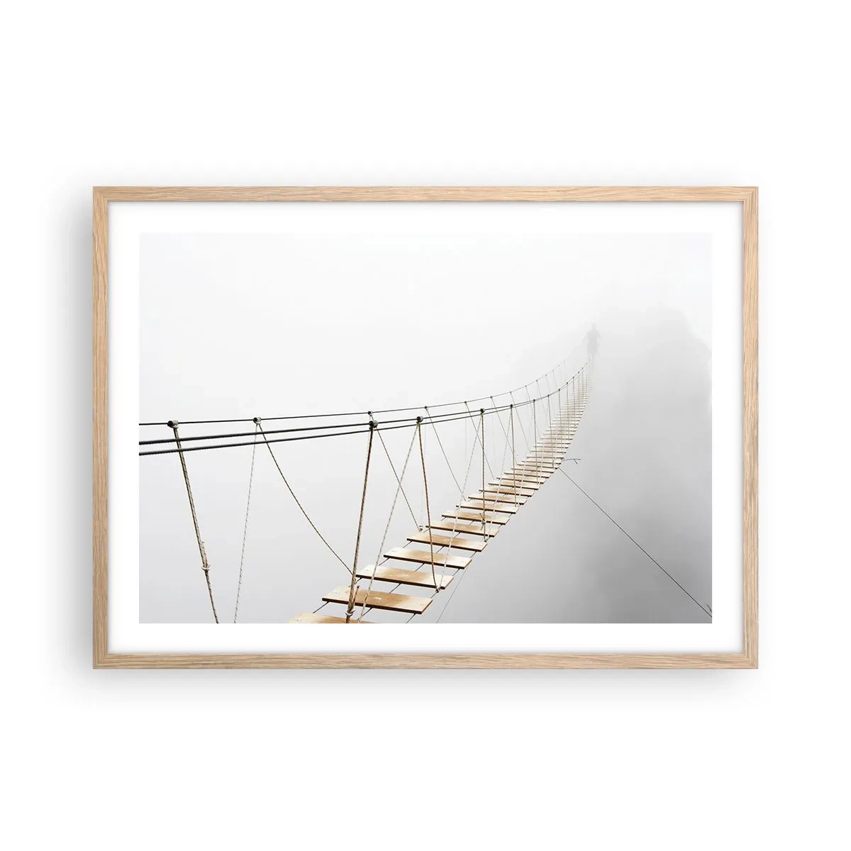 Poster in cornice rovere chiaro - Dove ti porta? - 70x50 cm