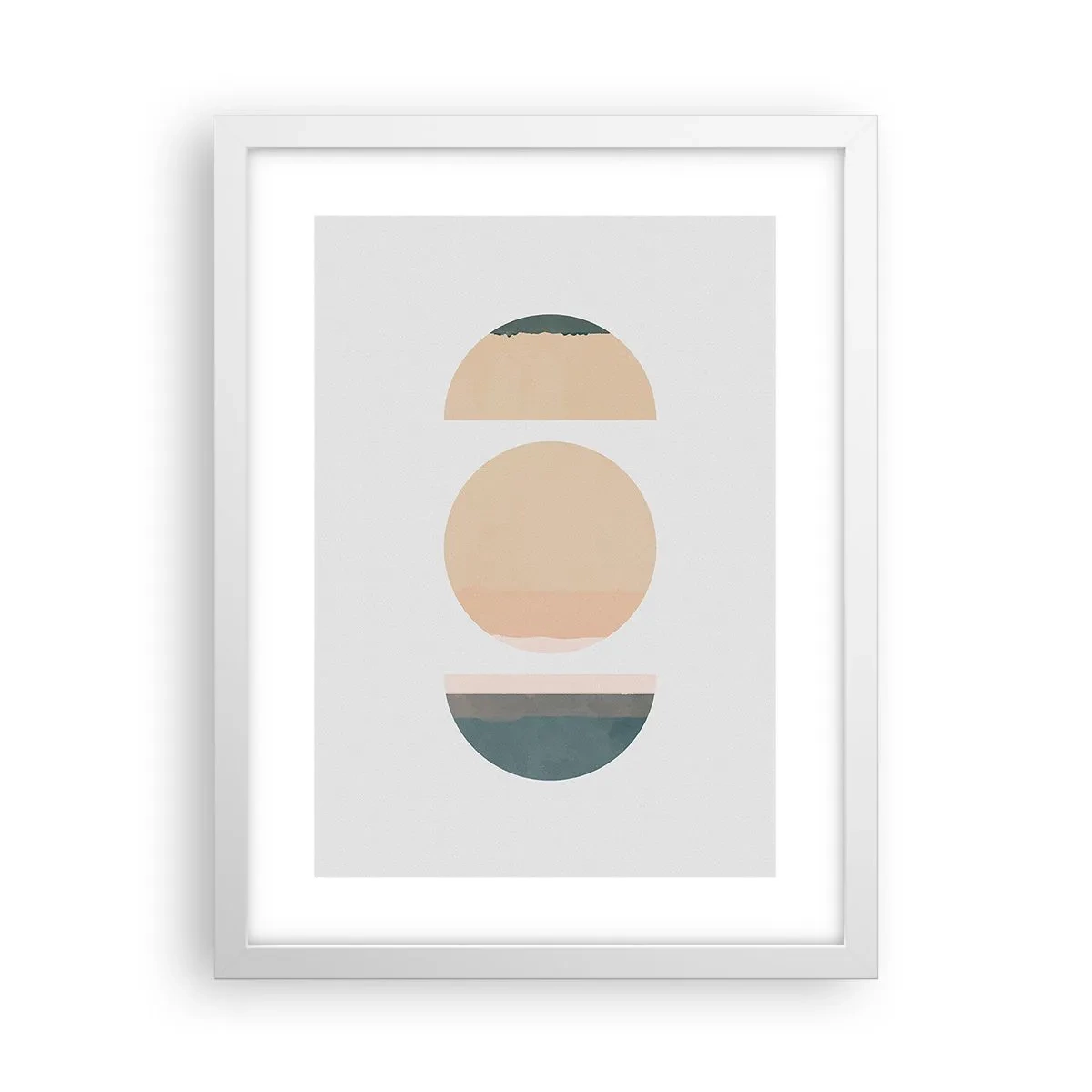 Poster in cornice bianca - Un cerchio dopo l'altro - 30x40 cm