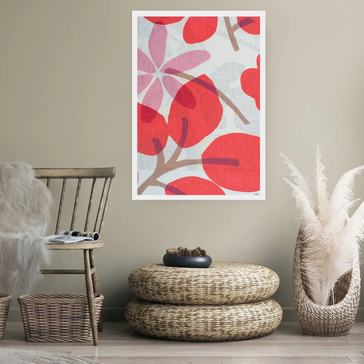 Poster - Composizione di fiori in rosa - 70x100 cm