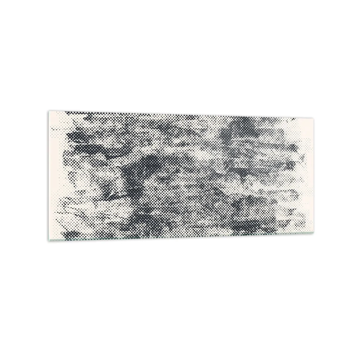 Quadro su vetro - Composizione astratta nebbiosa in tonalità di grigio - 120x50cm - Composizione nebbiosa - Decorazione murale moderna per soggiorno e camera da letto ARTTOR