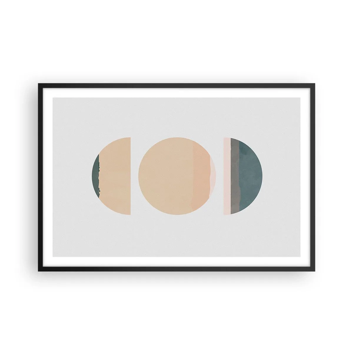 Poster in cornice nera - Un cerchio dopo l'altro - 91x61 cm