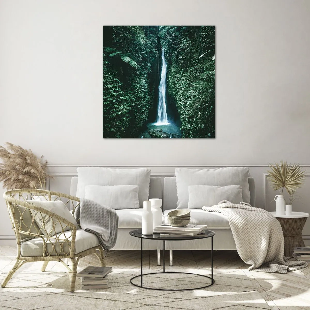 Quadro su vetro - Terme tropicali - 70x70 cm