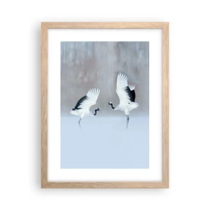 Poster in cornice rovere chiaro - Danza nella nebbia - 30x40 cm