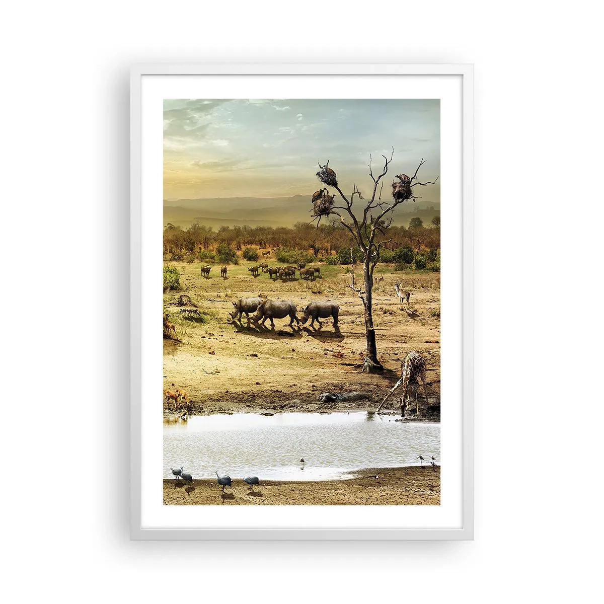 Poster in cornice bianca - "Un fiume usciva da Eden…" - 50x70 cm
