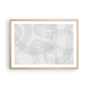 Poster in cornice rovere chiaro - Non vi è una via diritta - 70x50 cm