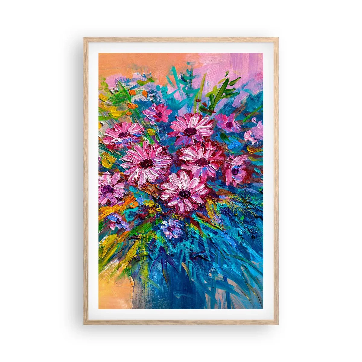 Poster in cornice rovere chiaro - L'energia della vita - 61x91 cm