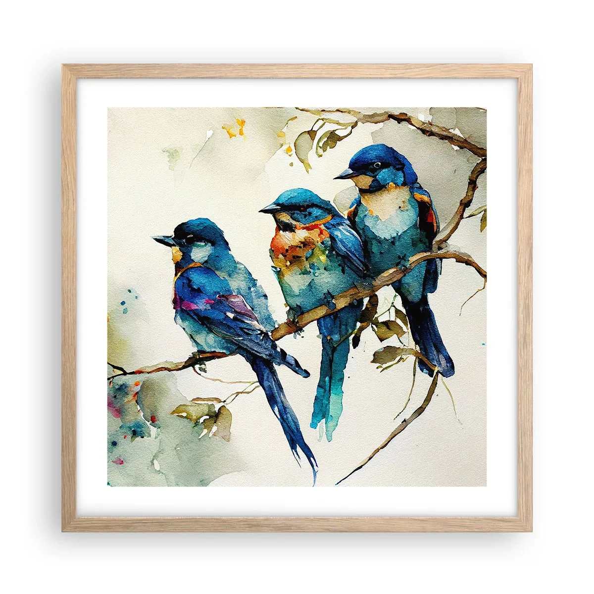 Poster in cornice rovere chiaro - Si è offeso? - 50x50 cm