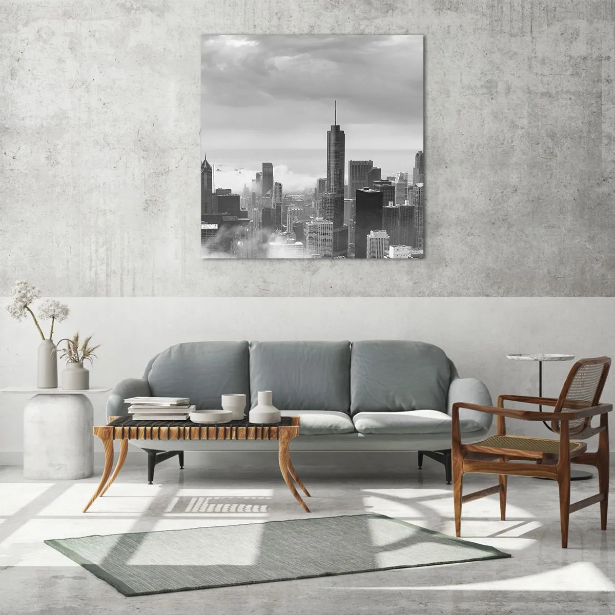 Quadro su vetro - Paesaggio americano - 70x70 cm