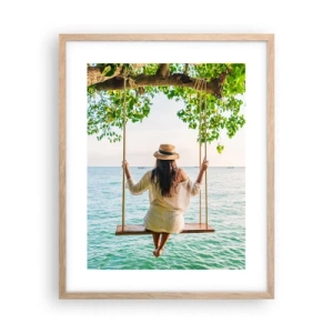 Poster in cornice rovere chiaro - La vita è bella - 40x50 cm