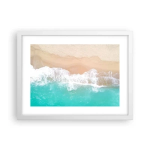 Poster in cornice bianca - Un tocco carezzevole - 40x30 cm