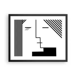 Poster in cornice nera - Semplicemente un bacio - 50x40 cm
