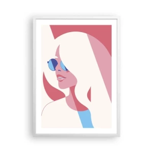 Poster in cornice bianca - Era una bionda... - 50x70 cm