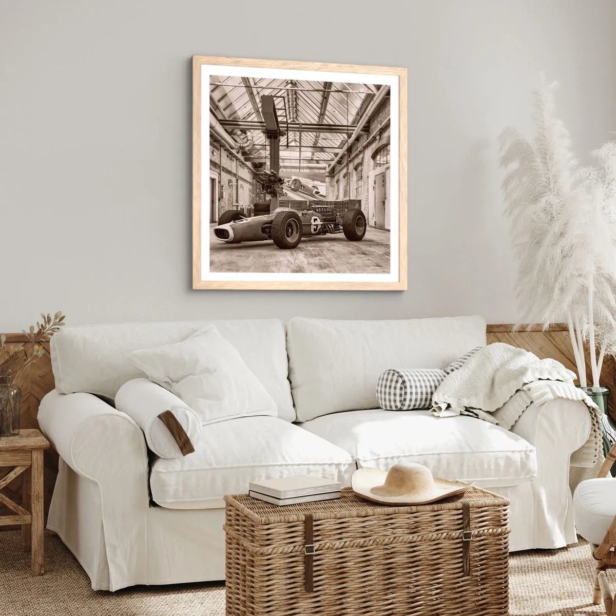 Poster in cornice rovere chiaro - Il riposo del vincitore - 40x40 cm