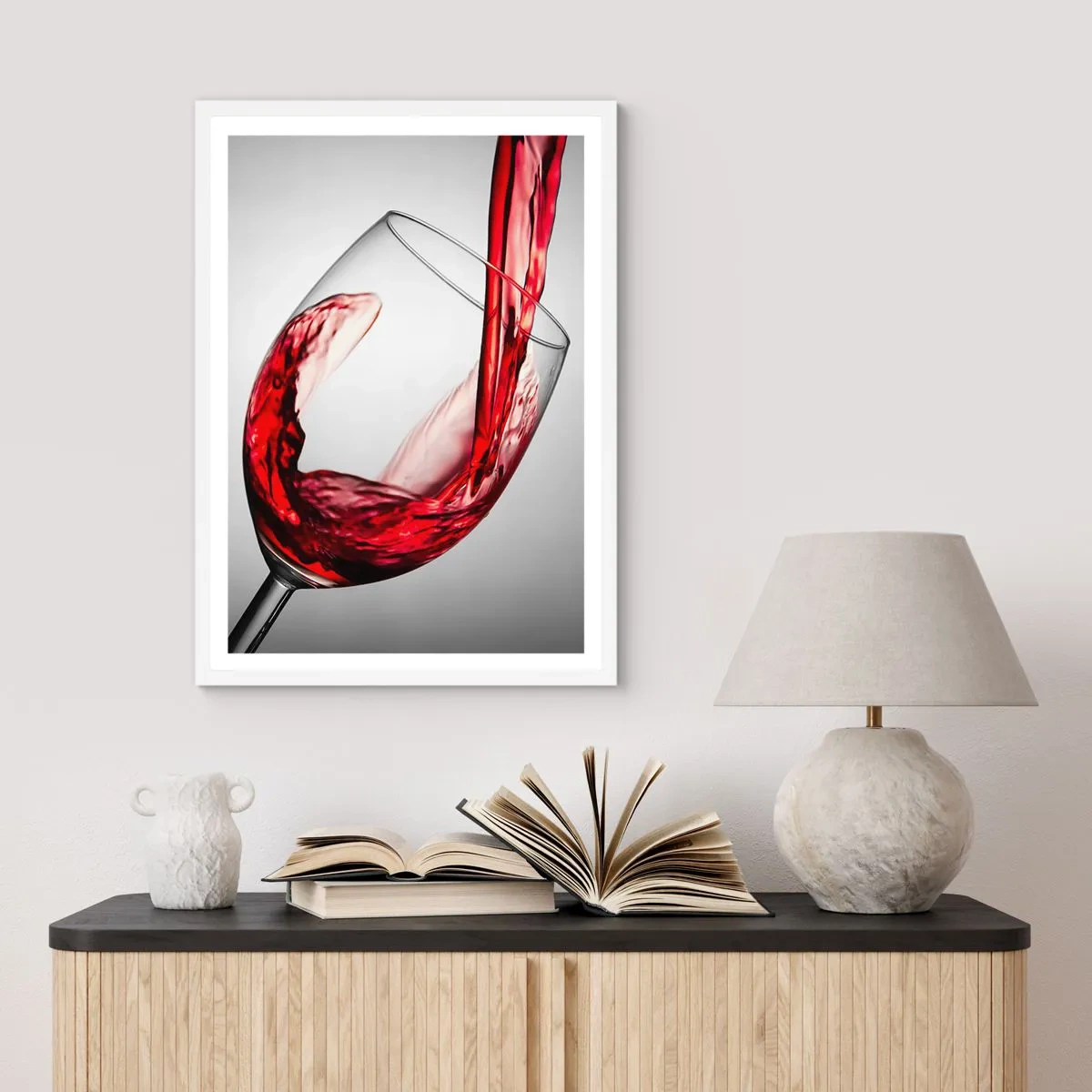 Poster in cornice bianca - Colore - movimento - suono - 30x40 cm