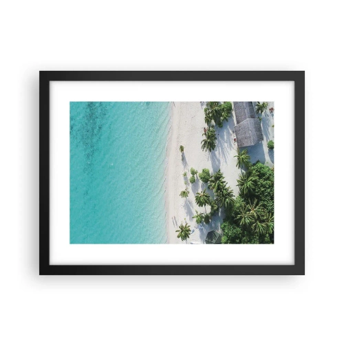 Poster in cornice nera - Vacanze in paradiso - 40x30 cm