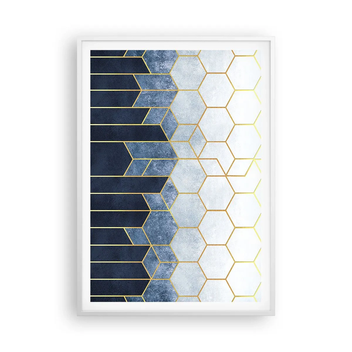 Poster in cornice bianca - Composizione a ritmo sincopato - 70x100 cm