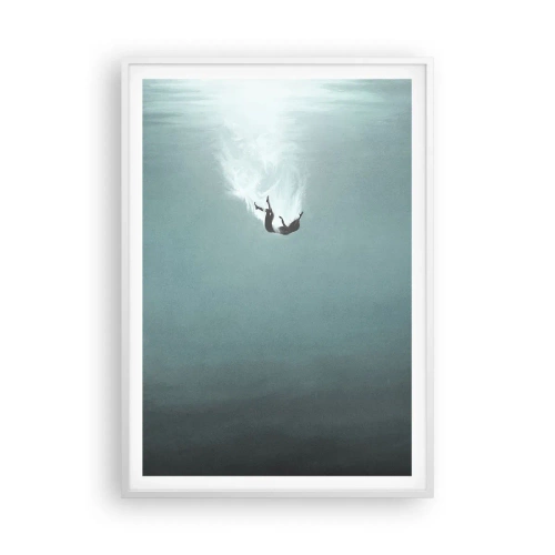 Poster in cornice bianca - Nell'abbraccio dell'oceano - 70x100 cm