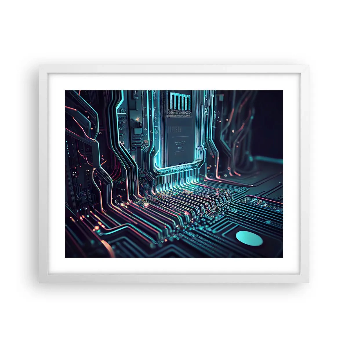 Poster in cornice bianca - Sto pensando qualcosa... - 50x40 cm