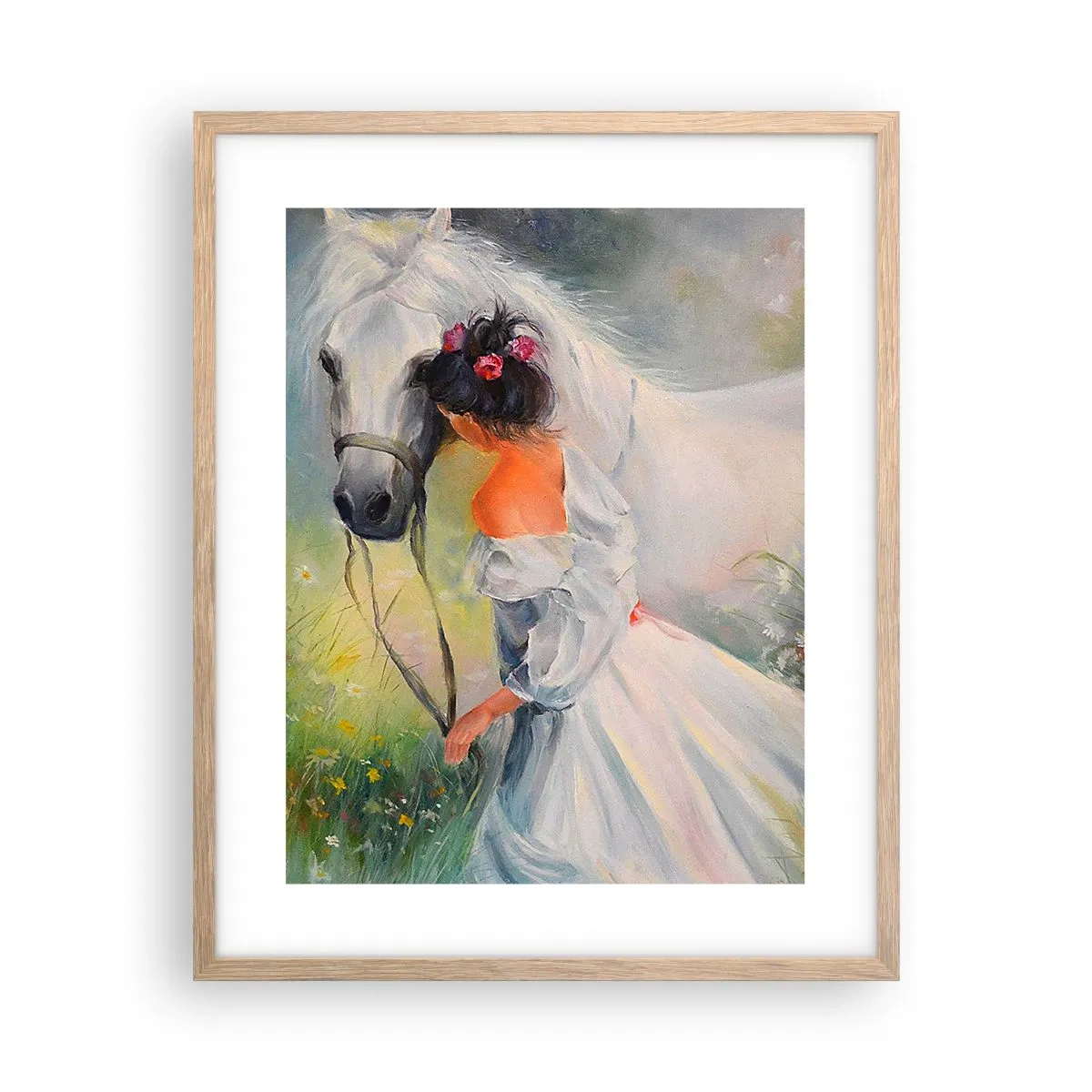 Poster in cornice rovere chiaro - Come in un bel sogno - 40x50 cm