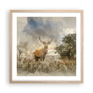 Poster in cornice rovere chiaro - Dignità - forza - maestosità - 50x50 cm