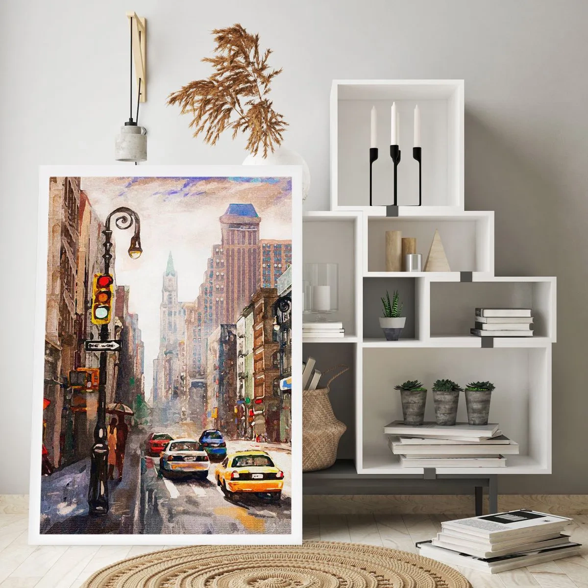 Poster - New York: colorata anche sotto la pioggia - 70x100 cm